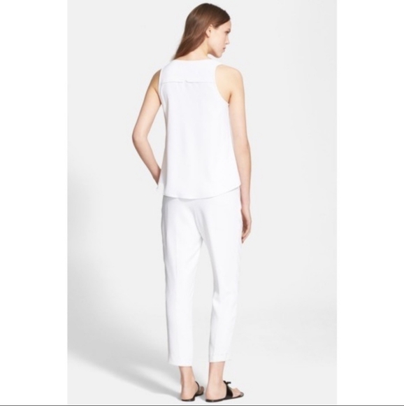 Trina Turk Banning Crepe White Jumpsuit size 0 - Picture 2 of 11